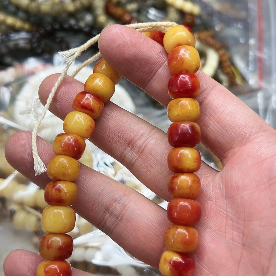 牛骨手串/手链89牛骨红黄手持1.2有粽裂