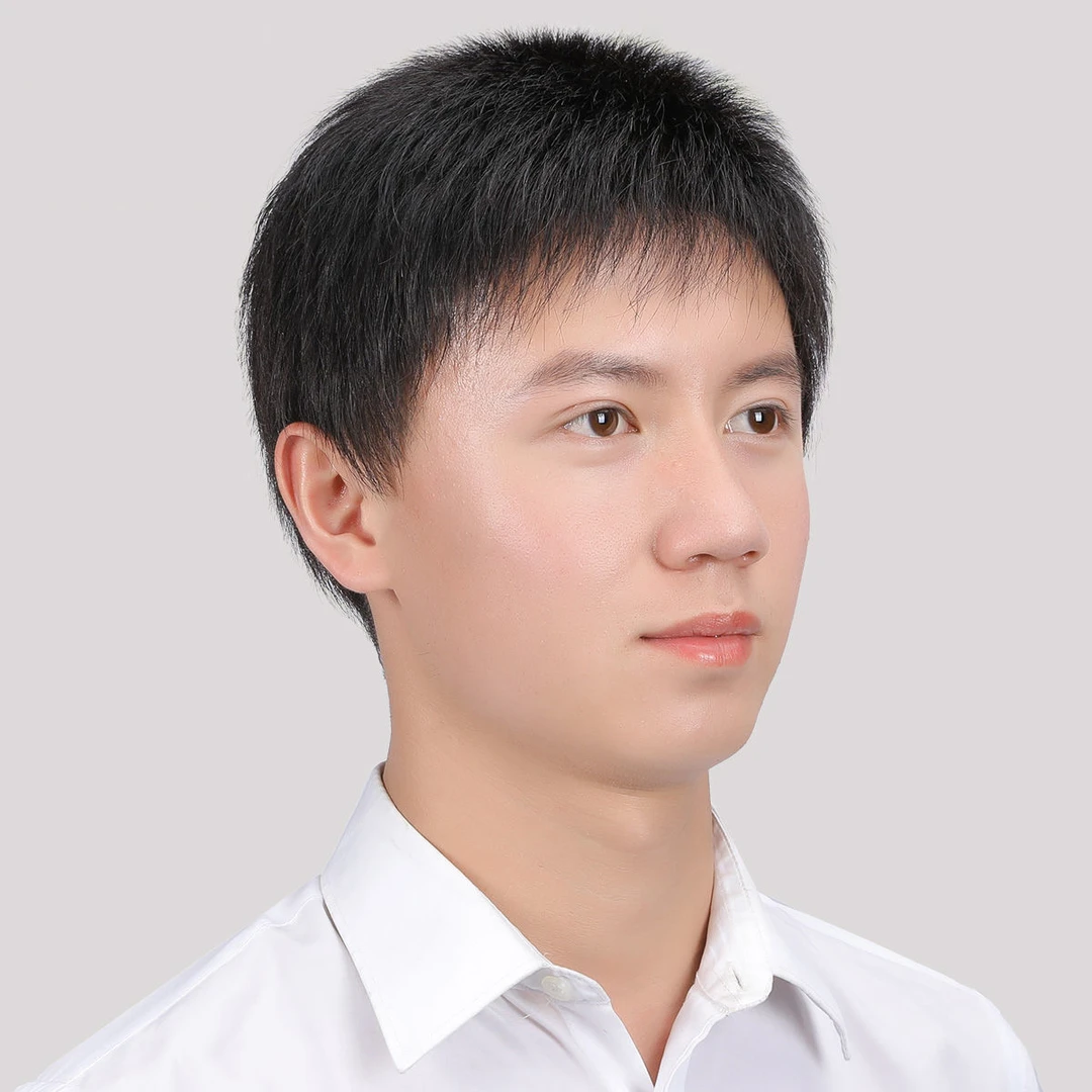 男士假发套机制递针顶心全真发逼真自然中老年款全头套 工厂批发