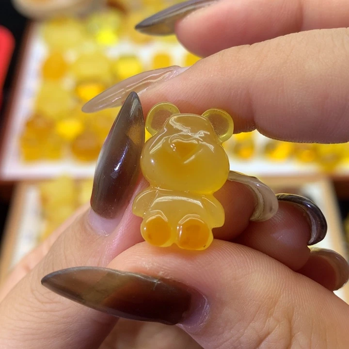 裸石蜜蜡未镶嵌蜜蜡小熊1.8g微瑕