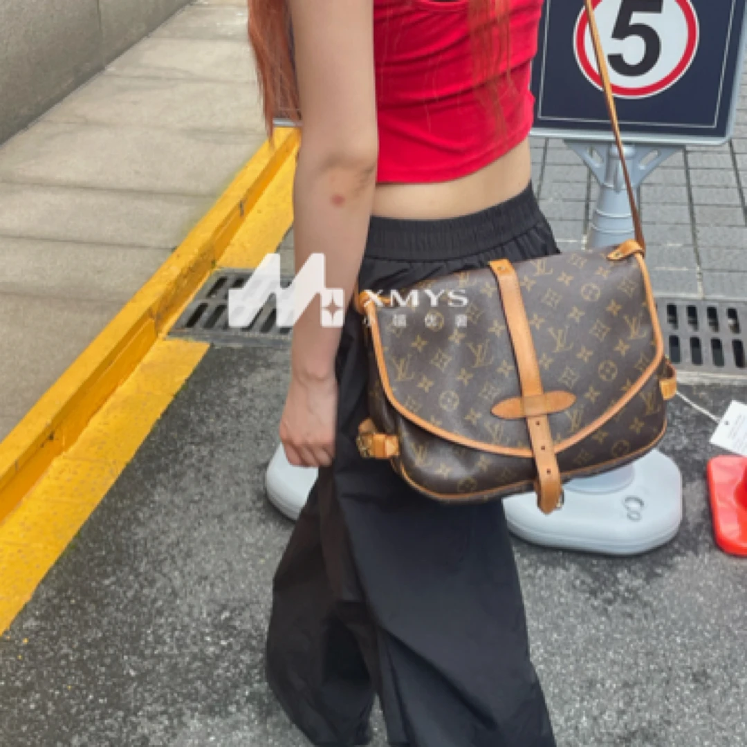 90新 LouisVuitton/路易威登 lv老花小号双子星斜挎包时尚百搭