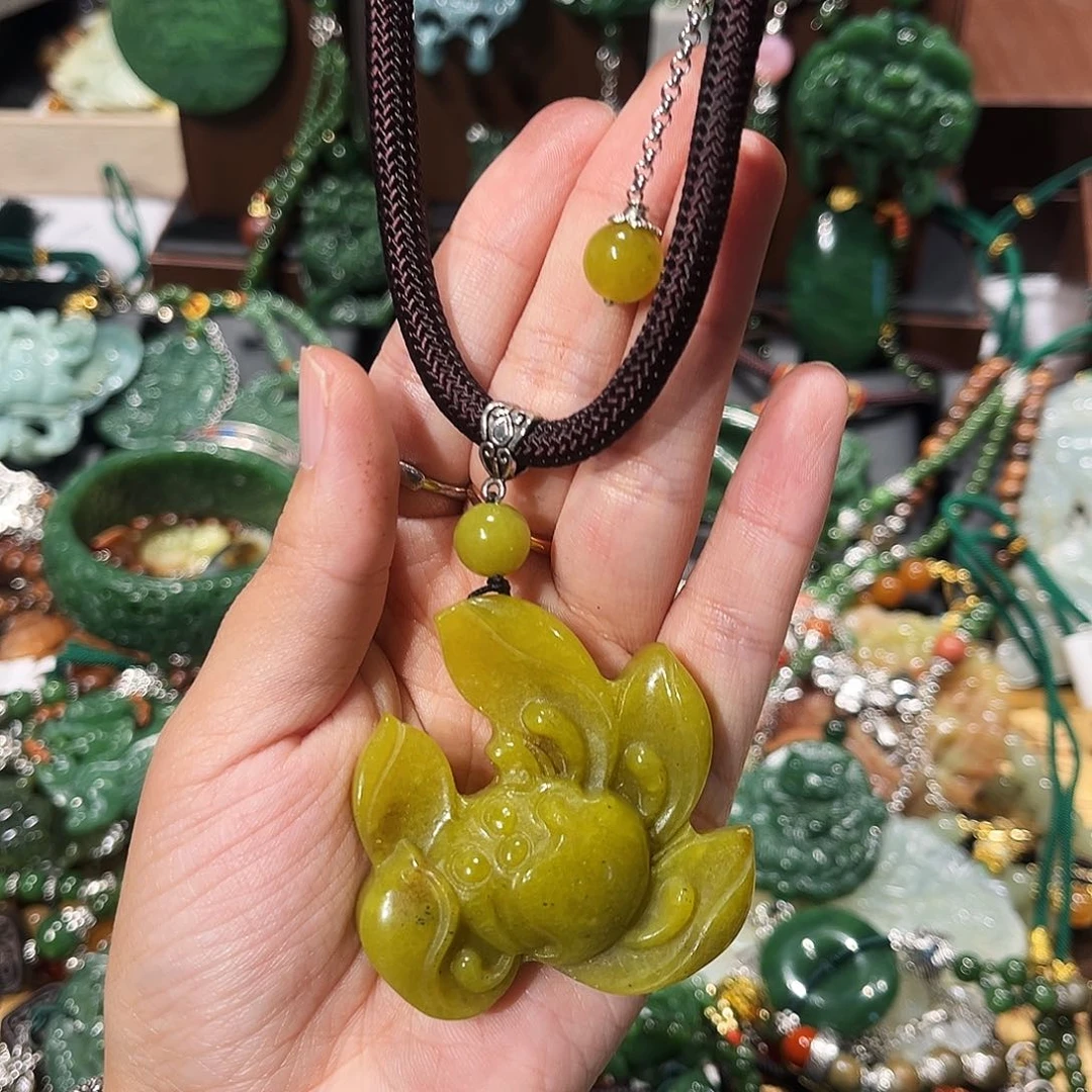 未镶嵌岫玉毛衣链