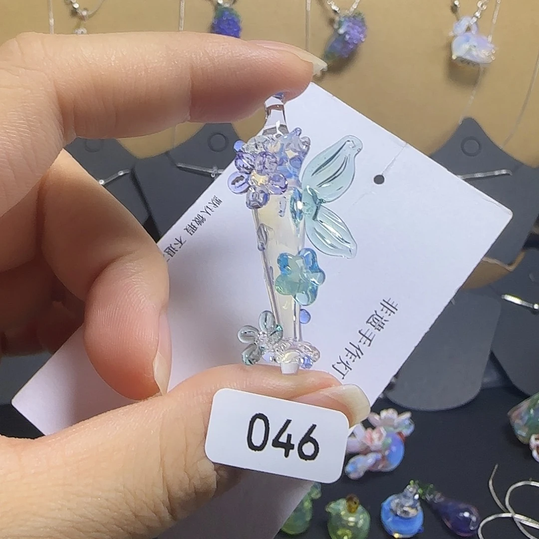 玻璃颈饰空心吊坠非遗灯工