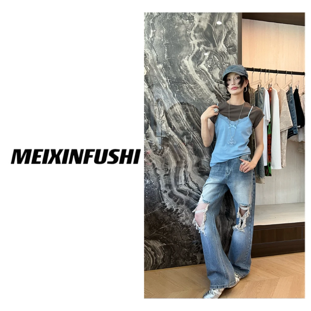 【Mei Xin】背心假两件短袖/0939/D