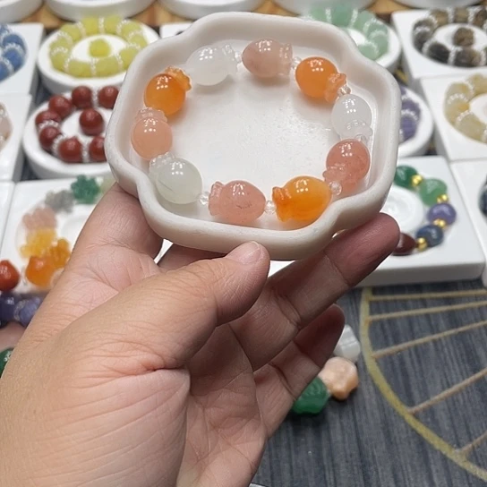 石英质玉（非洲翠）合金个性简约大方时尚