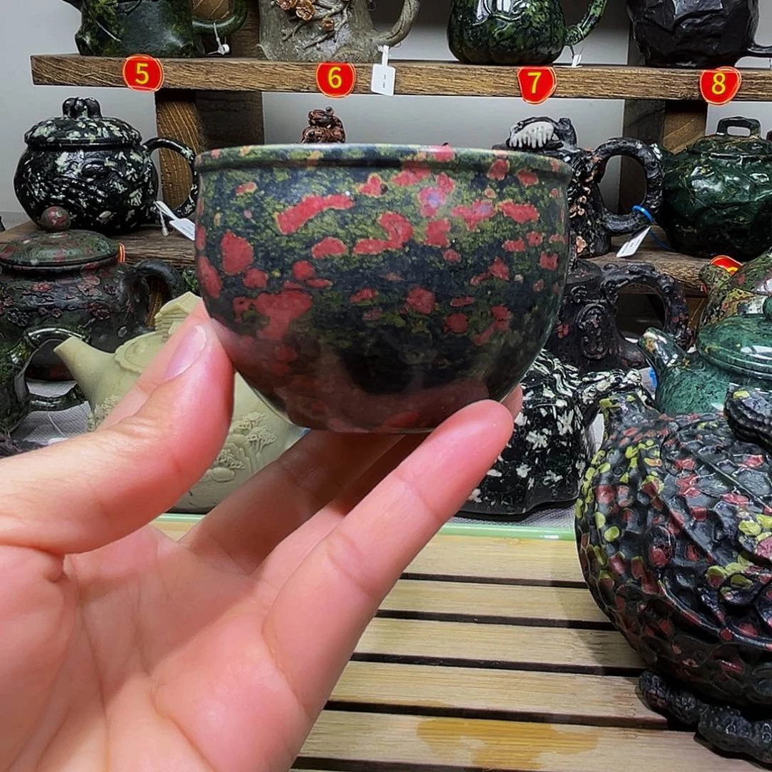 梅花石安山玉精品杯120cc