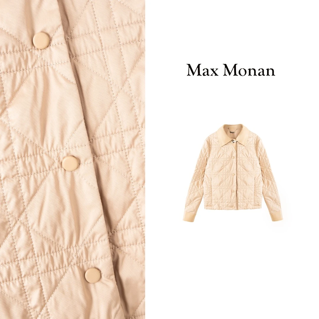 【Max Monan】复古拼接休闲菱形格宽松羽绒服外套DD24WX461