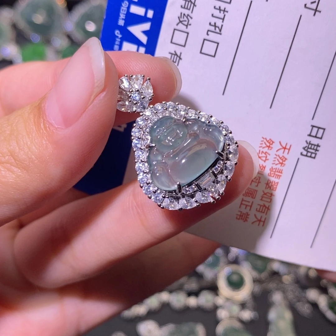 翡翠未镶嵌颈饰天然