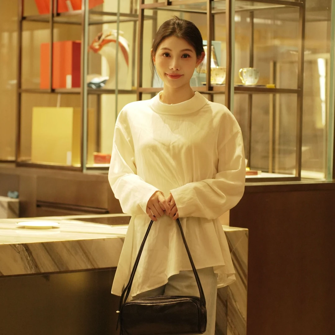 TZ 2025新款韩版气质翻领高腰小衫女春季新款109137