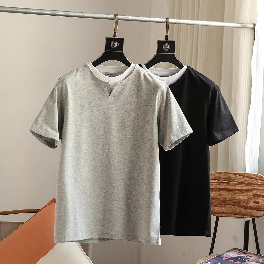 仓石一树潮牌韩式男士宽松短袖T恤2025夏季款ins假轻奢痞帅男装