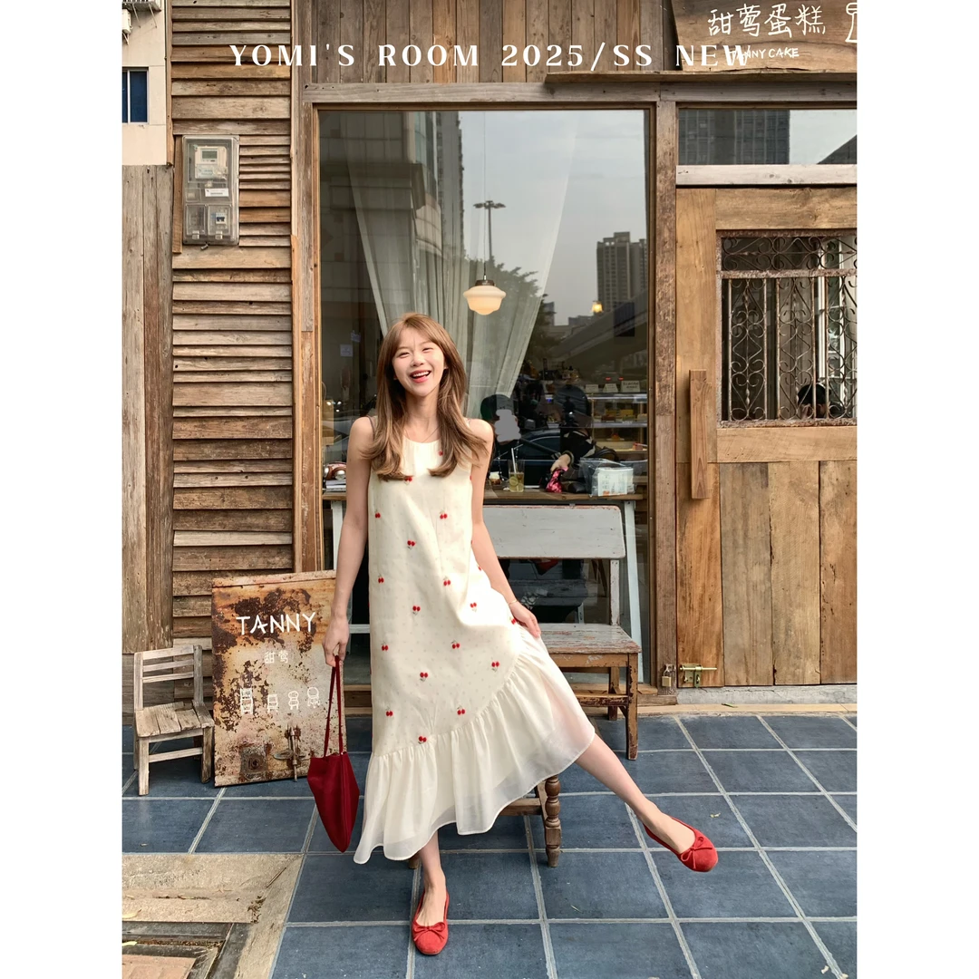 【现货】YOMI小个子【浆果日记】气质旅游甜美夏天裙子后妈裙连衣裙
