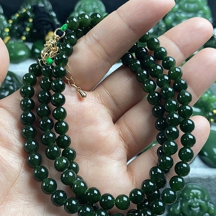 和田玉（碧玉）未镶嵌颈饰6mm
