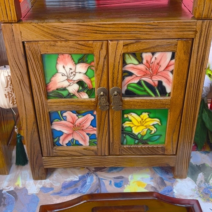陶瓷瓷板画艺术作品经典矮柜
