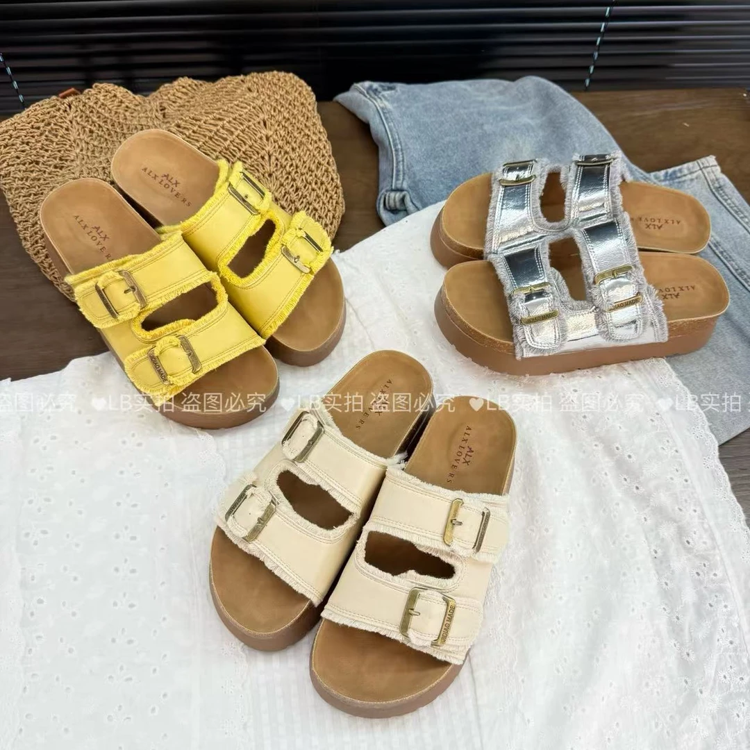 【龙掌柜严选】X2025年新款复古皮带扣厚底穆勒鞋A-218