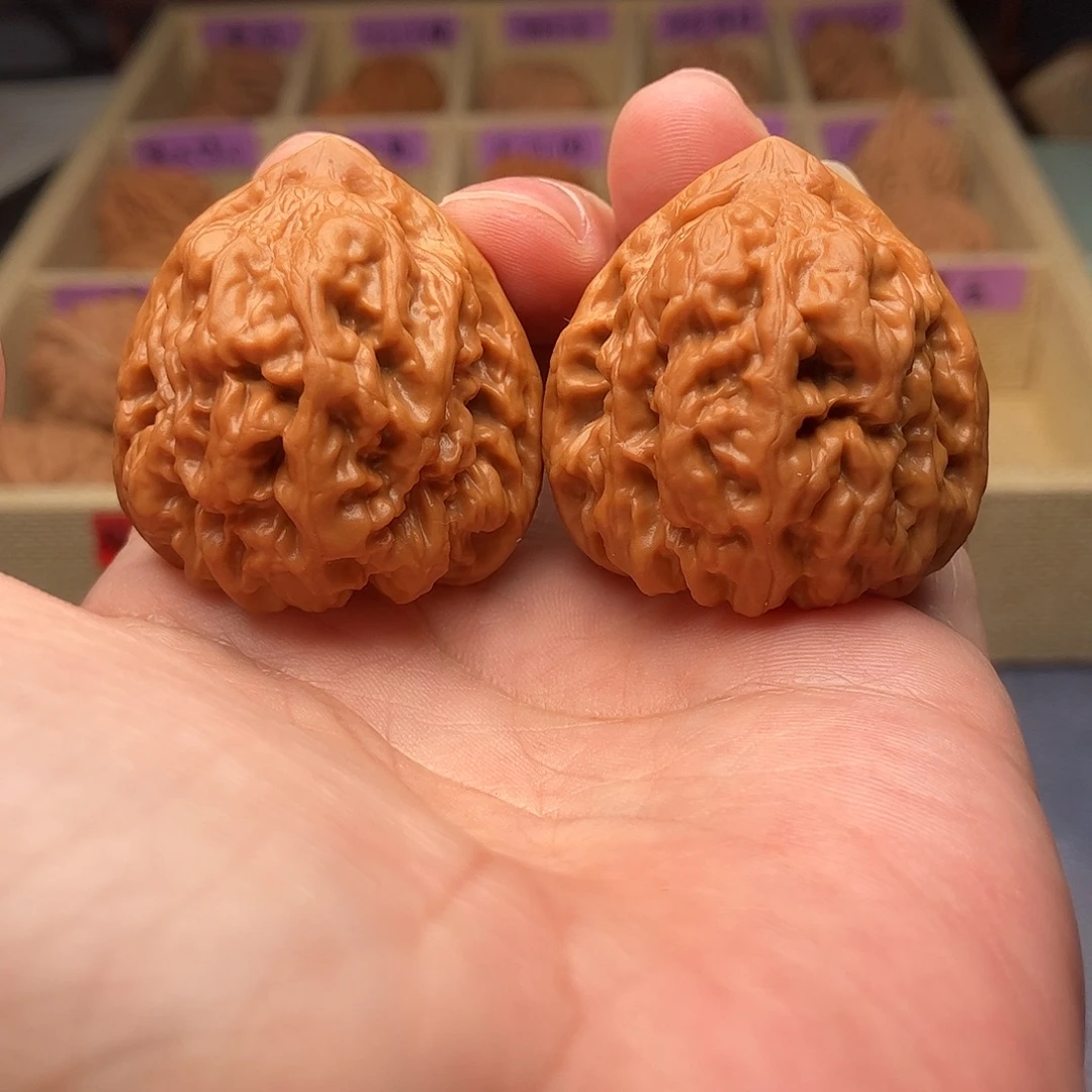 文玩核桃把件野生祥云狮子头41（头货精品