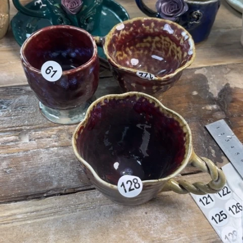 盘蓝**?熠樹日式手捏餐具茶具