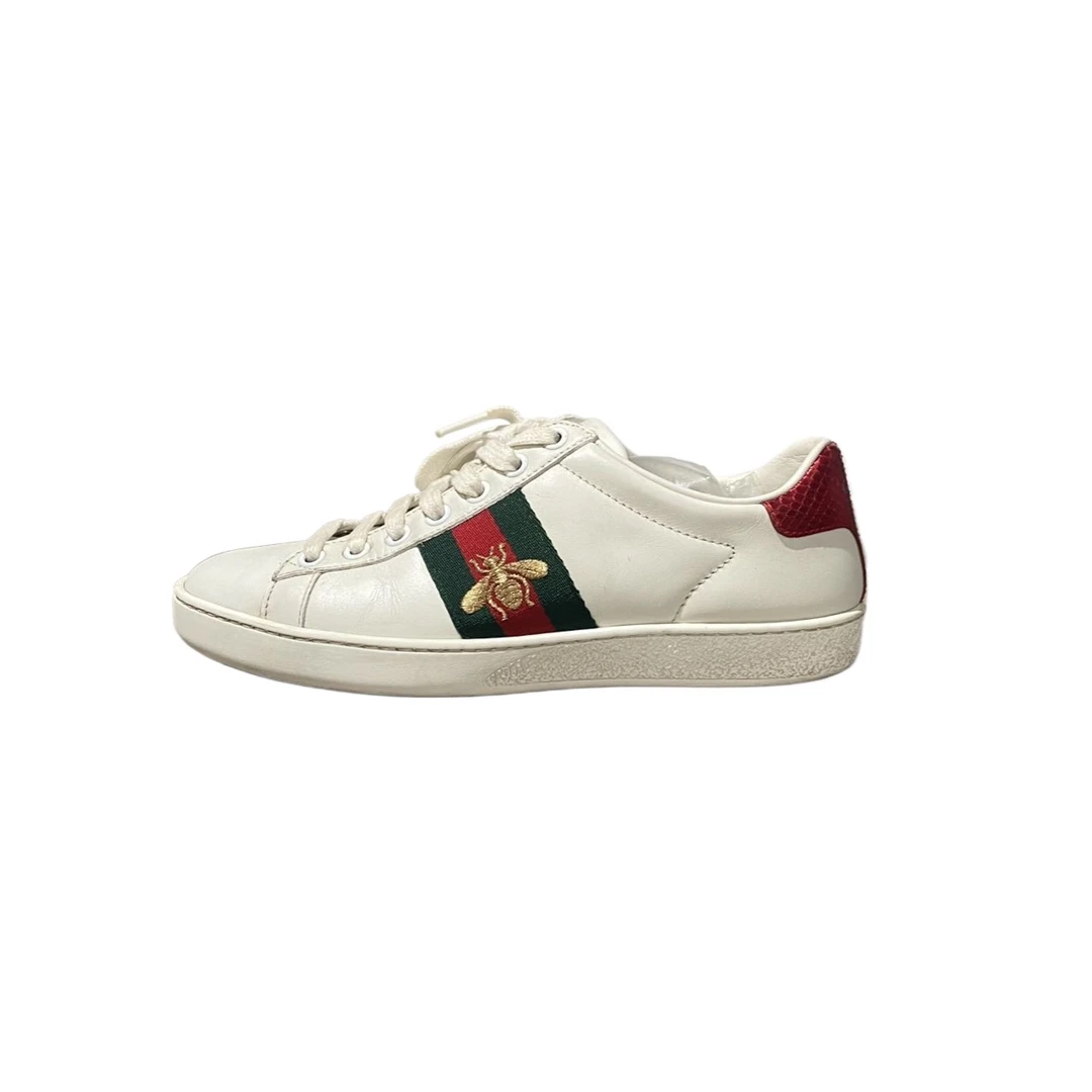 95新 GUCCI/古驰 35码 小蜜蜂板鞋  re9477