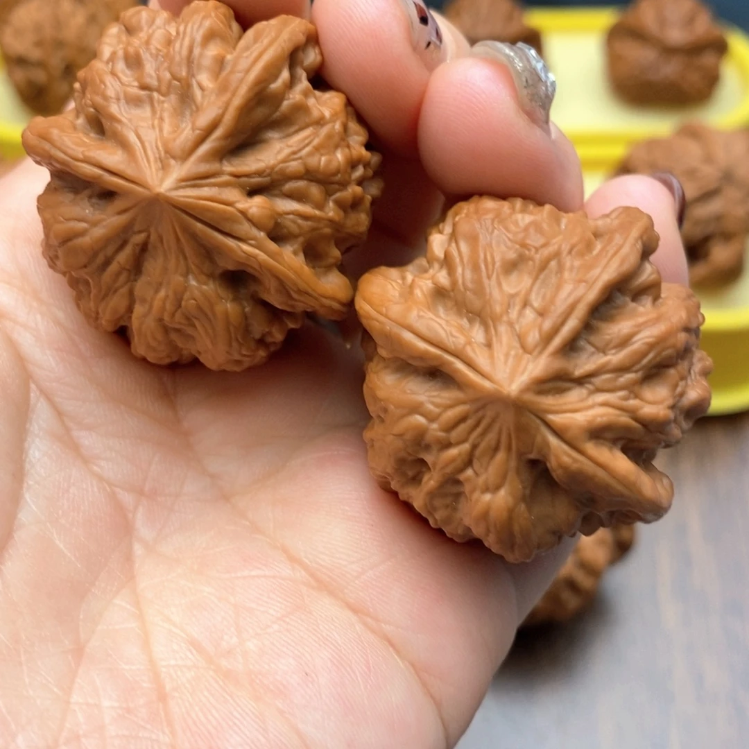 把件文玩核桃38尺凹底三棱