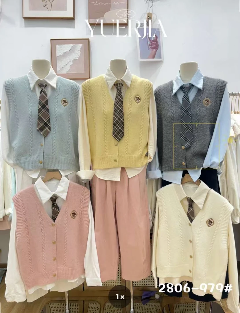 [福利价]上衣+马甲套装时尚休闲两件套