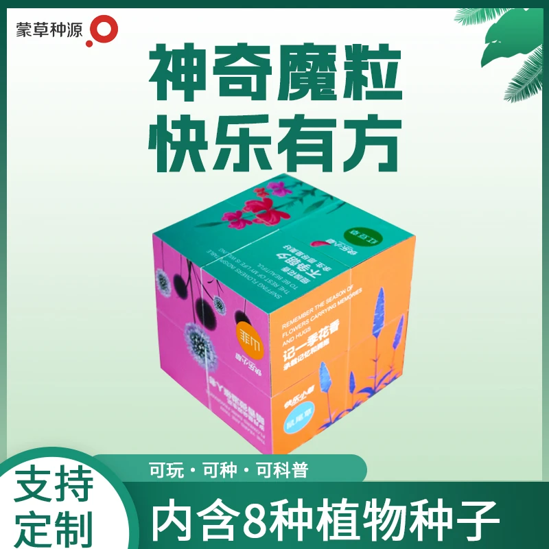蒙草种源种子魔方益智高颜值趣味性种子儿童科普花卉减压小礼物
