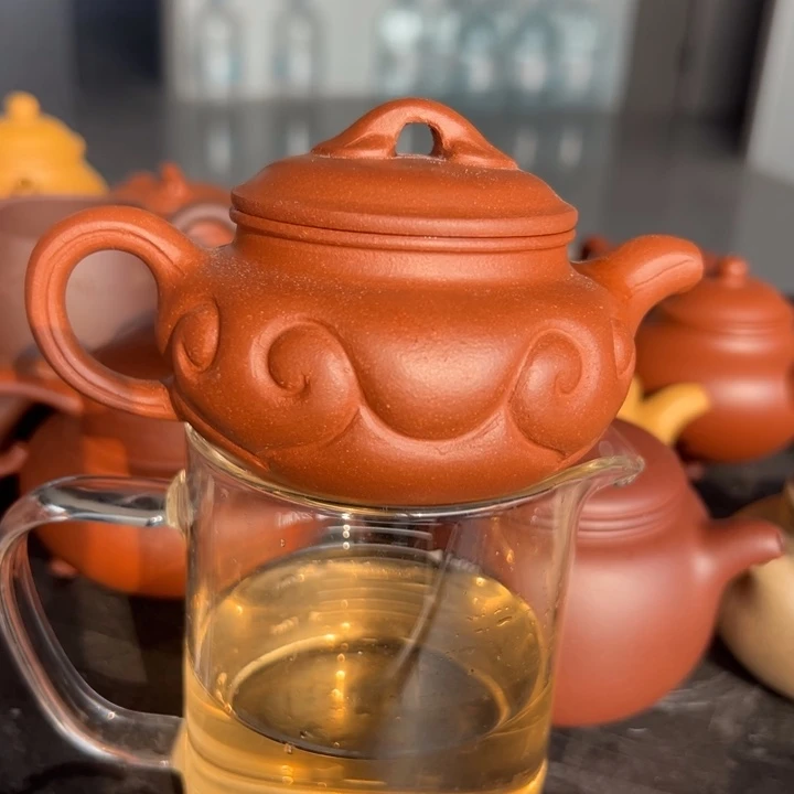 紫砂茶案降坡仿古如意150cc