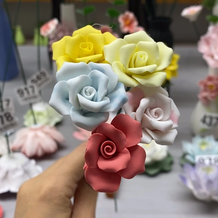 陶瓷陶瓷材料素烧5朵