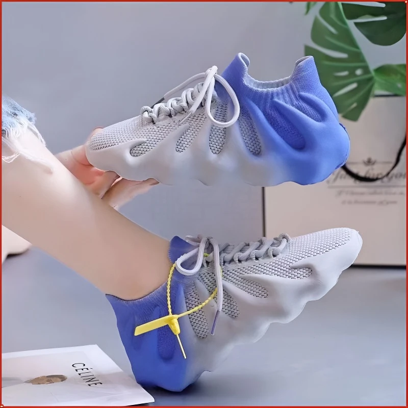 厚底防滑户外鞋夏季新款透气跑步鞋椰子鞋女网面2025运动八爪鱼网