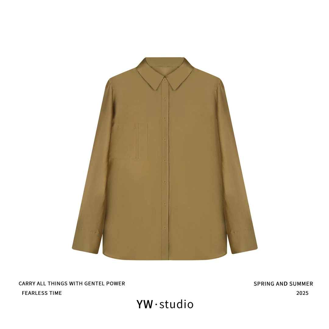 YUWEI/定制 高智感告白氛围感天丝88%长袖衬衫 CYP25092