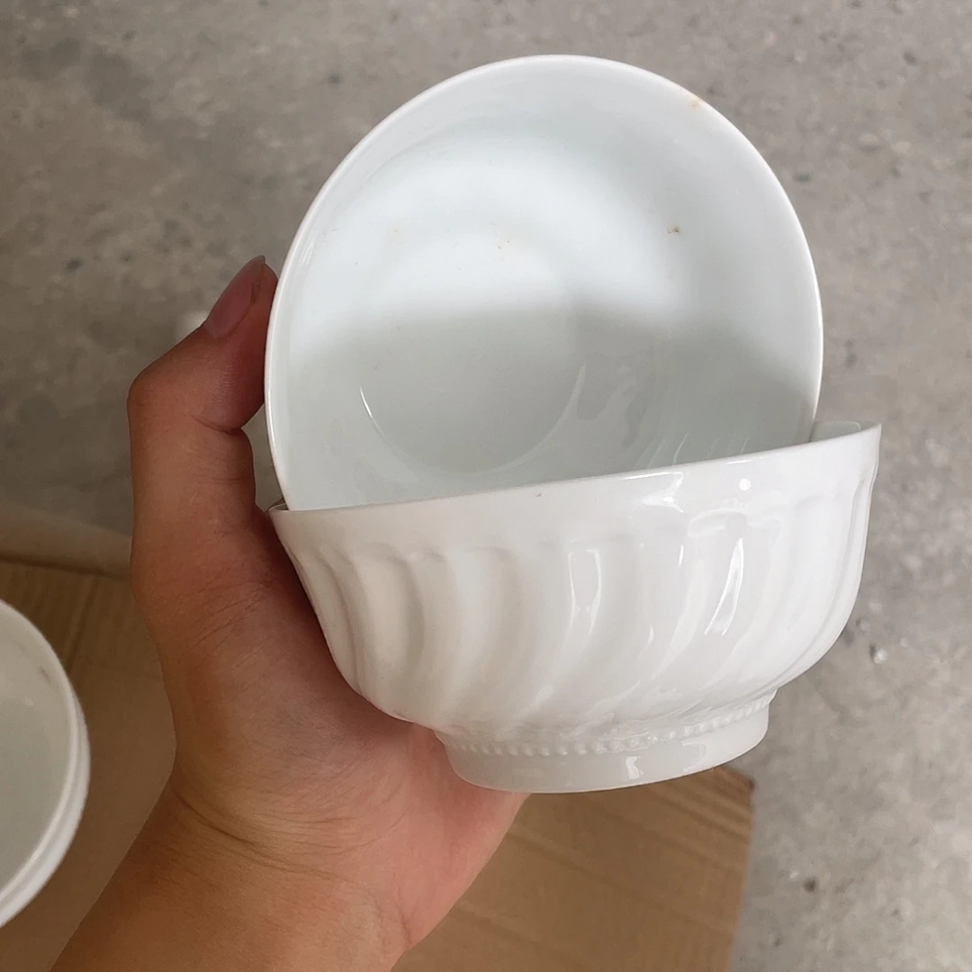 碗景德镇高温细白瓷餐具微瑕