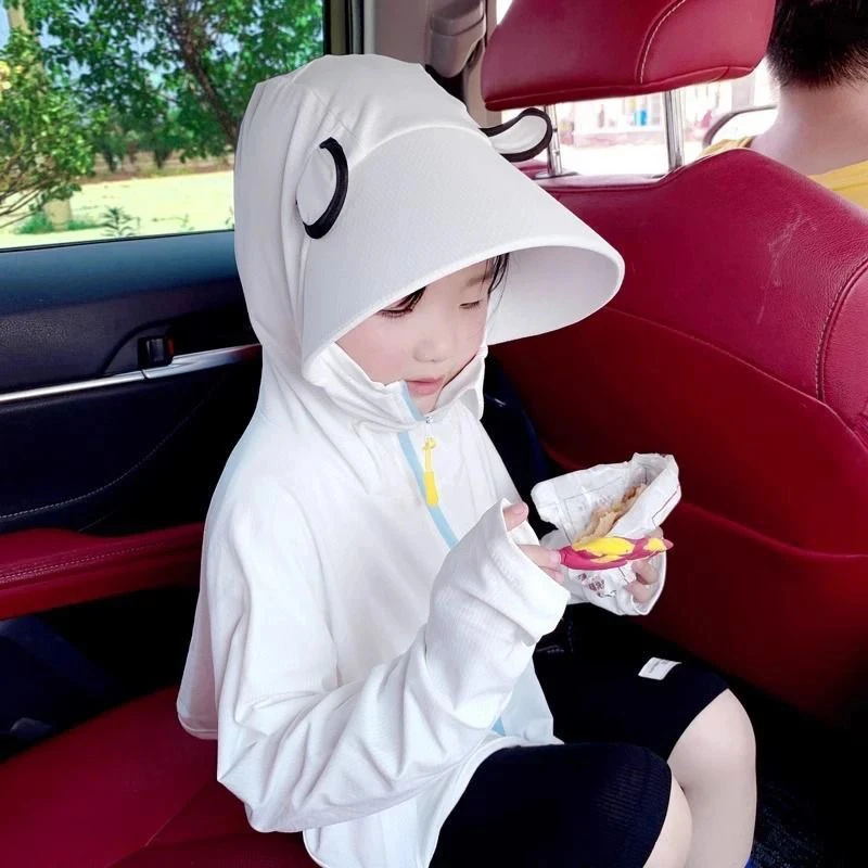 儿童防晒衣男童夏季女专业薄款防紫外线女童透气宝宝防晒服