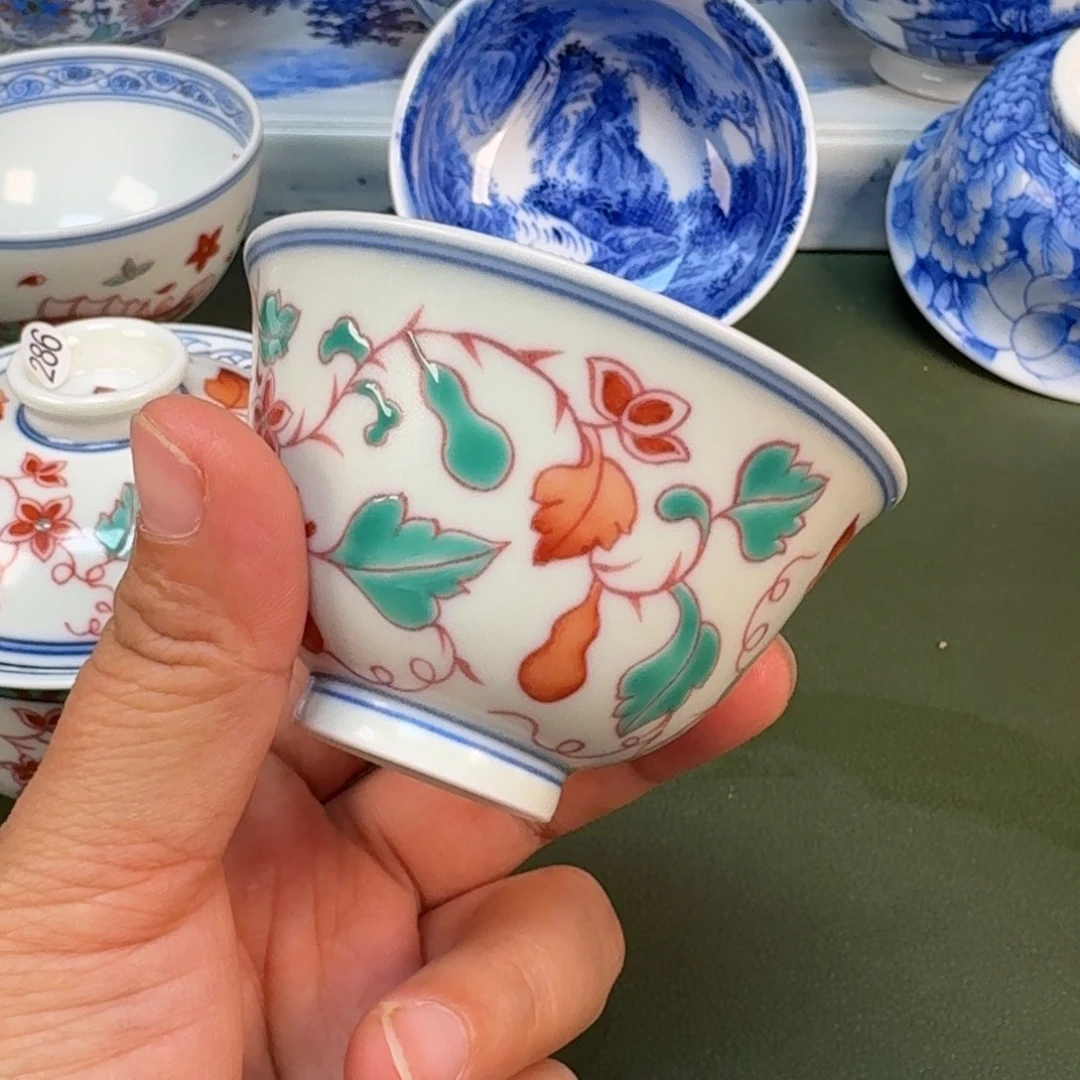 陶景德镇纯手绘茶具圆圆282