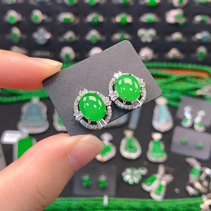 翡翠未镶嵌颈饰耳钉10