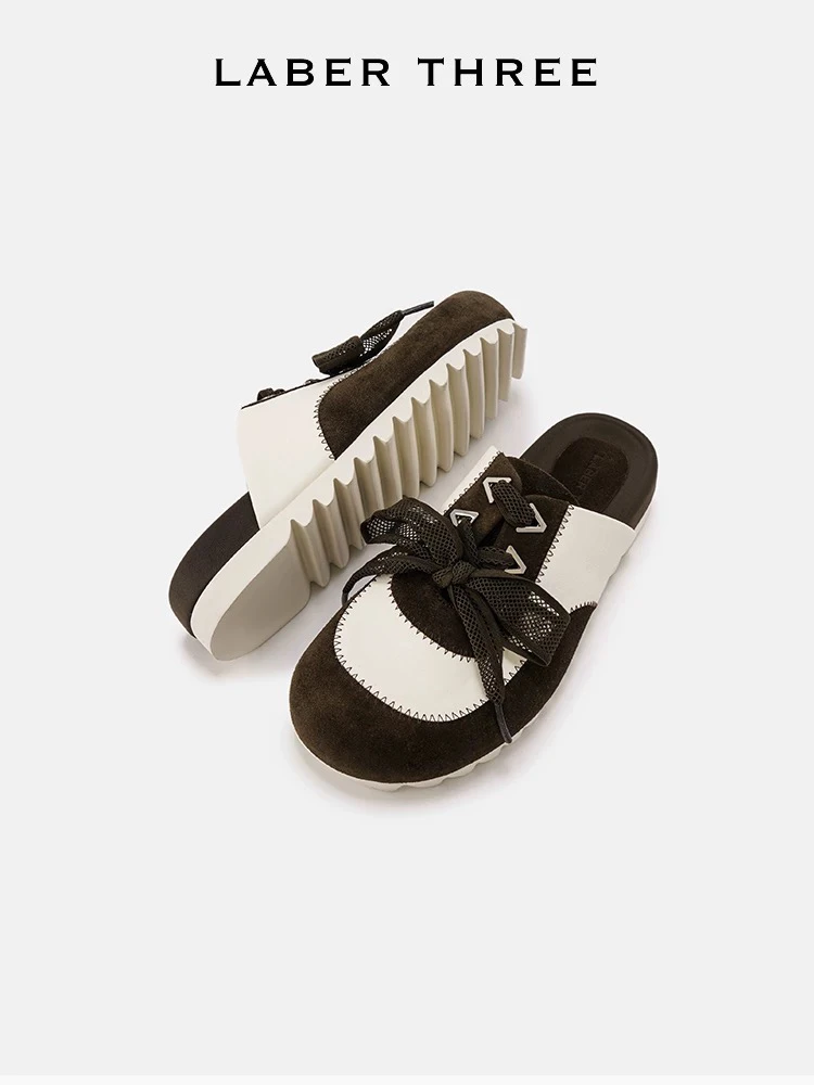 LABERTHREE 随性百搭夹心饼干绊带经典勃肯面包鞋街头感运动鞋