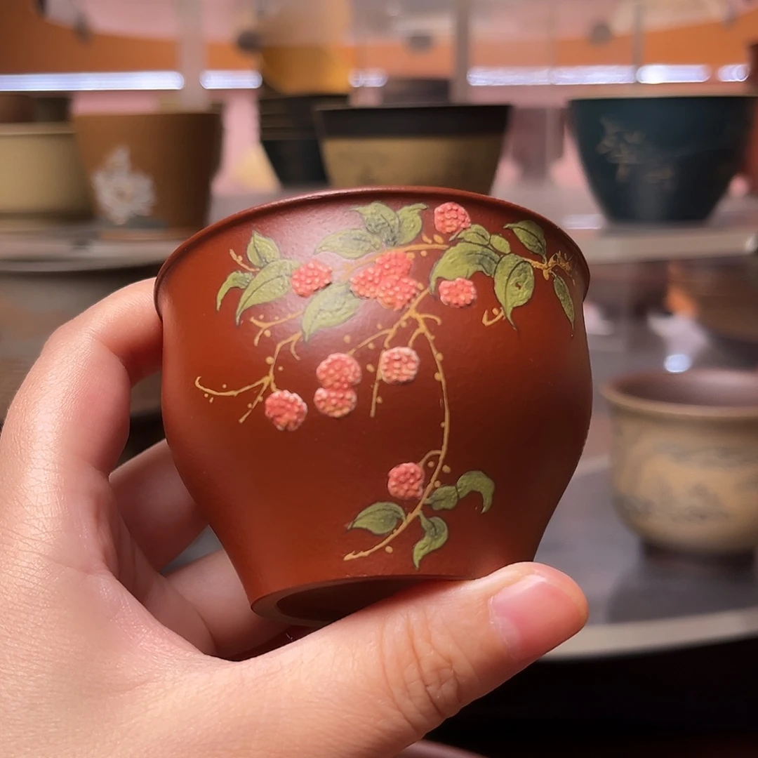 茶杯紫砂朱泥 大荔杯 130毫升
