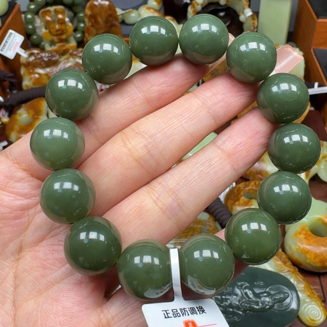 岫岩河磨玉（透闪石质玉）未镶嵌手链