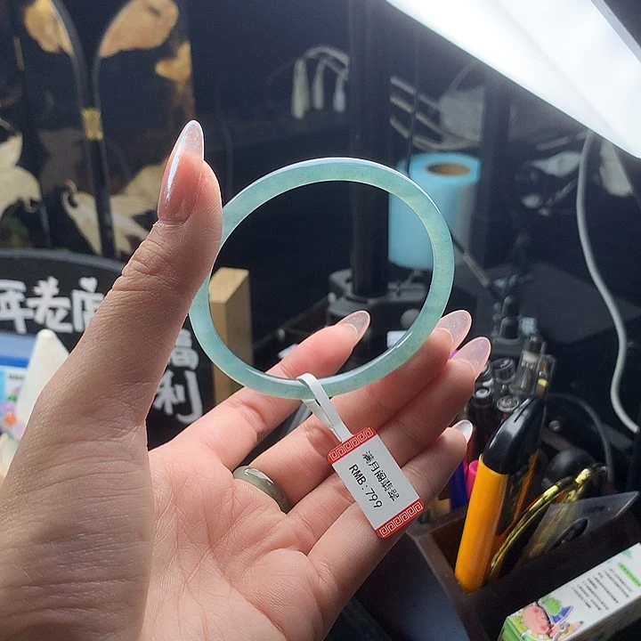 翡翠手镯未镶嵌用****456圈口