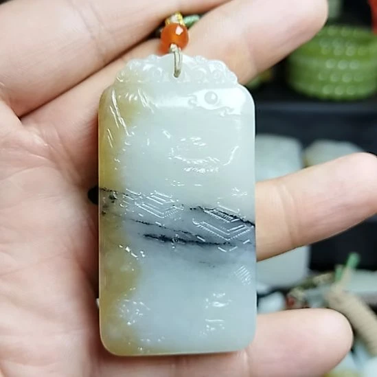 和田玉未镶嵌吊坠(不含链)