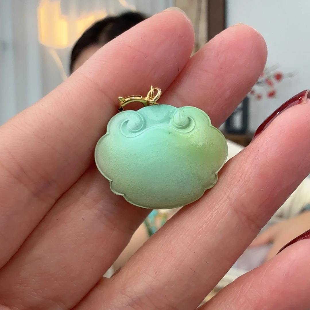 绿松石18K金镶嵌珠宝奇石