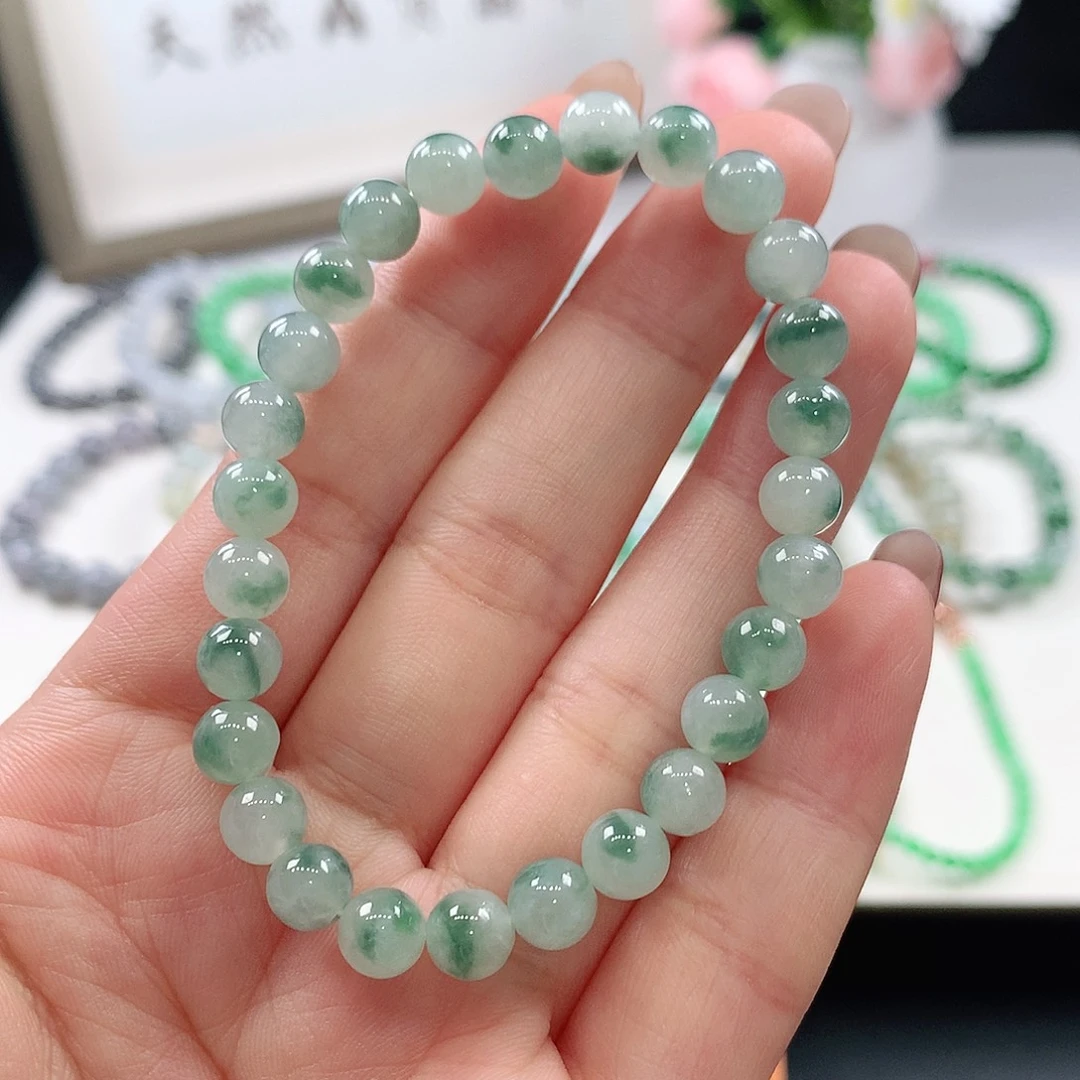 翡翠未镶嵌手链手链6.5mm