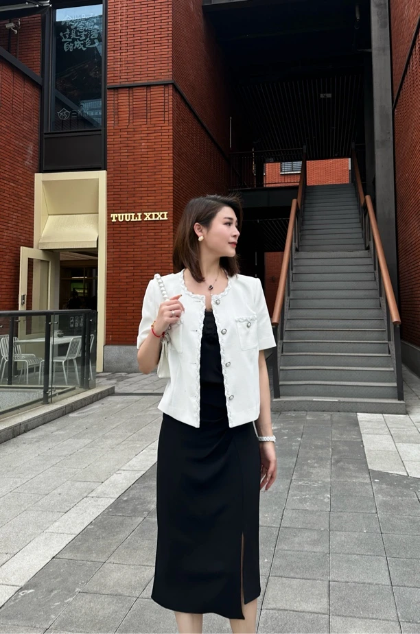 华家曼商场同款小香风短袖外套