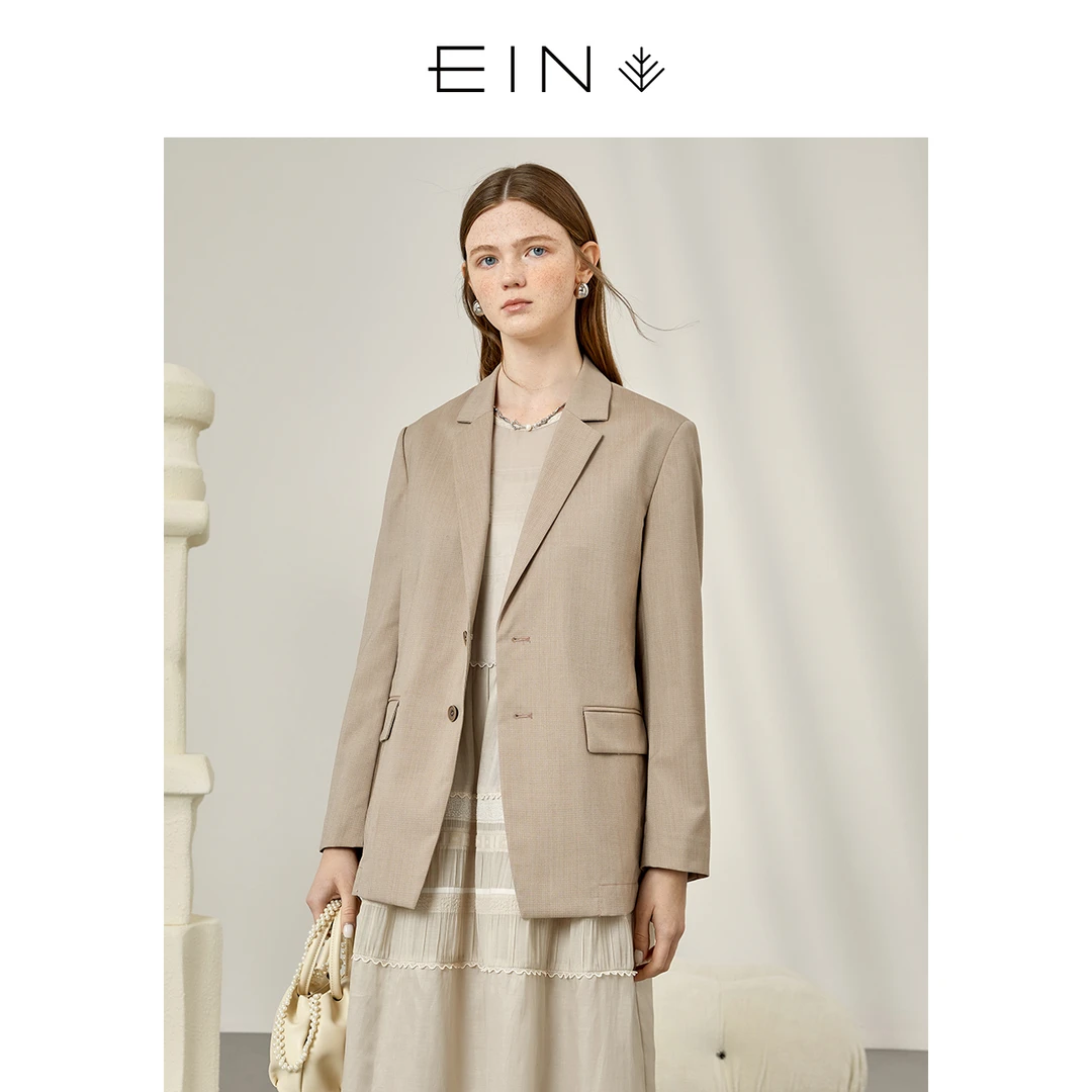 【都市轻通勤】EIN言秋季新品休闲复古简约轻通勤西装外套女