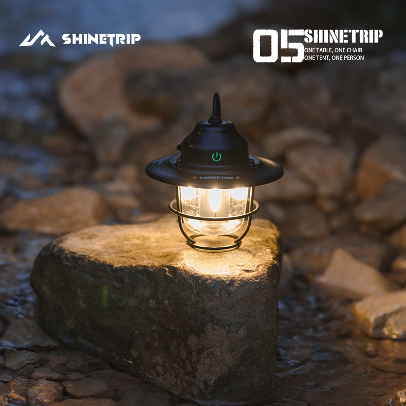 山趣户外松果露营灯帐篷四挡调节氛围灯LDC灯防水复古小夜灯