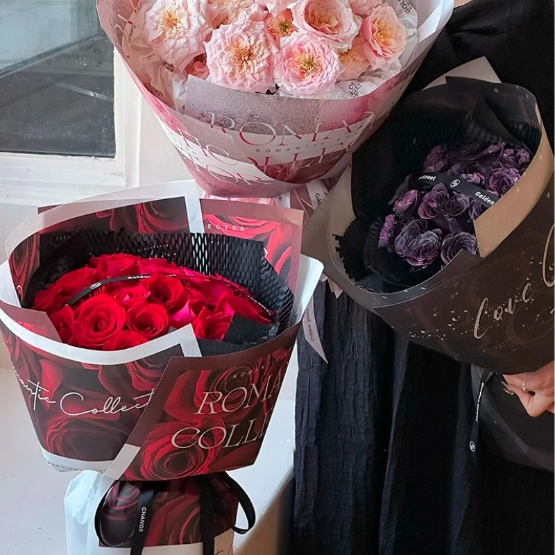 【花鲜谷】雨后玫瑰玫瑰内衬纸包装纸情人节包花艺术纸花艺包装纸