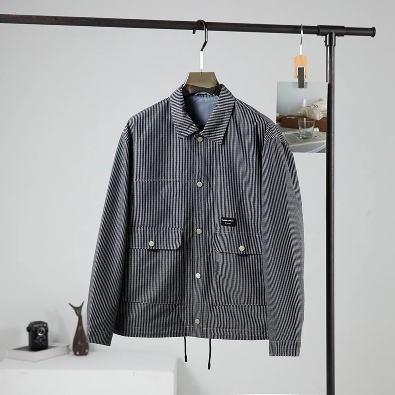 特！商场订单！质感提花条纹！机能风早春夹克外套 H4830 男装 C2