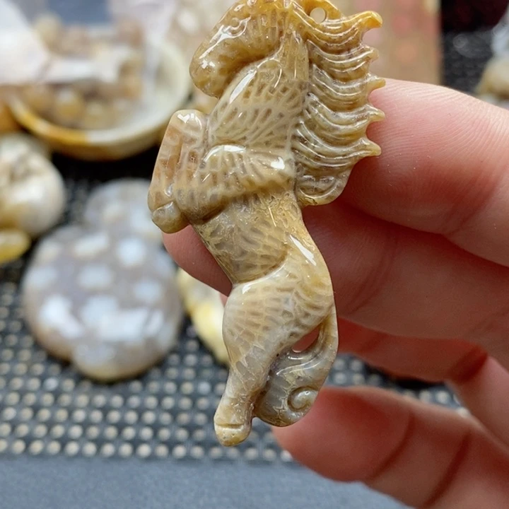 硅化珊瑚（珊瑚玉）颈饰未镶嵌