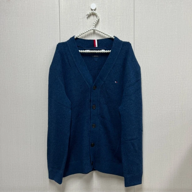 tommy hilfiger/汤米 to118 深蓝色v领开衫 时尚休闲