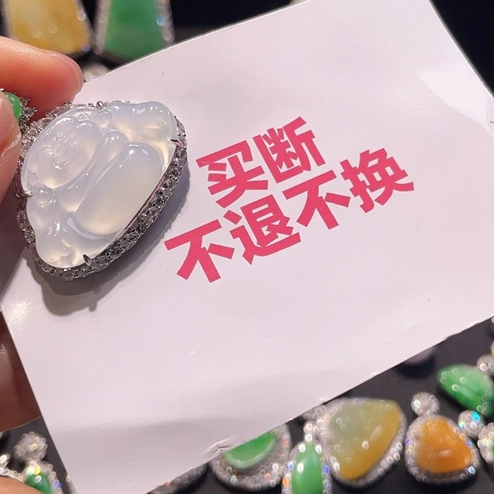·***㎕翡翠银S925镶嵌颈饰