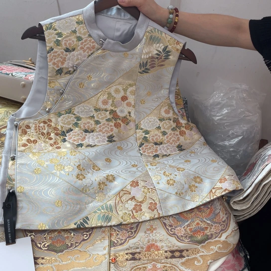 刺绣唐锦桑蚕丝正绢面料