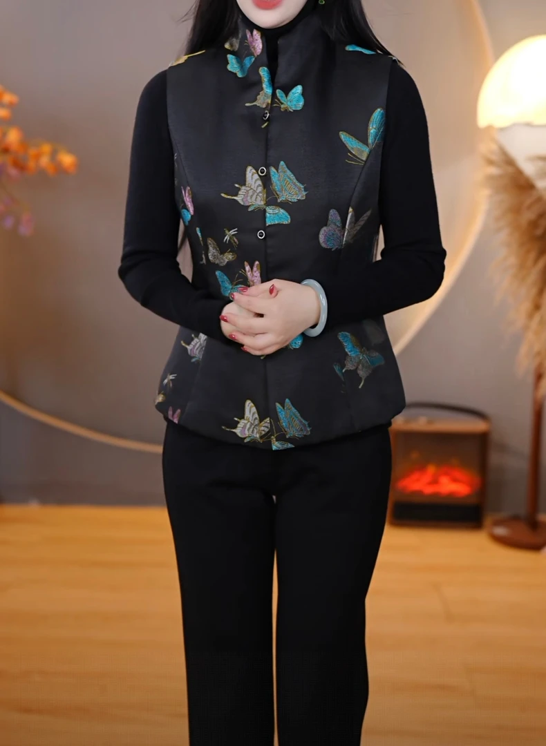 【清蝶】新中式秋冬款重工刺绣马甲