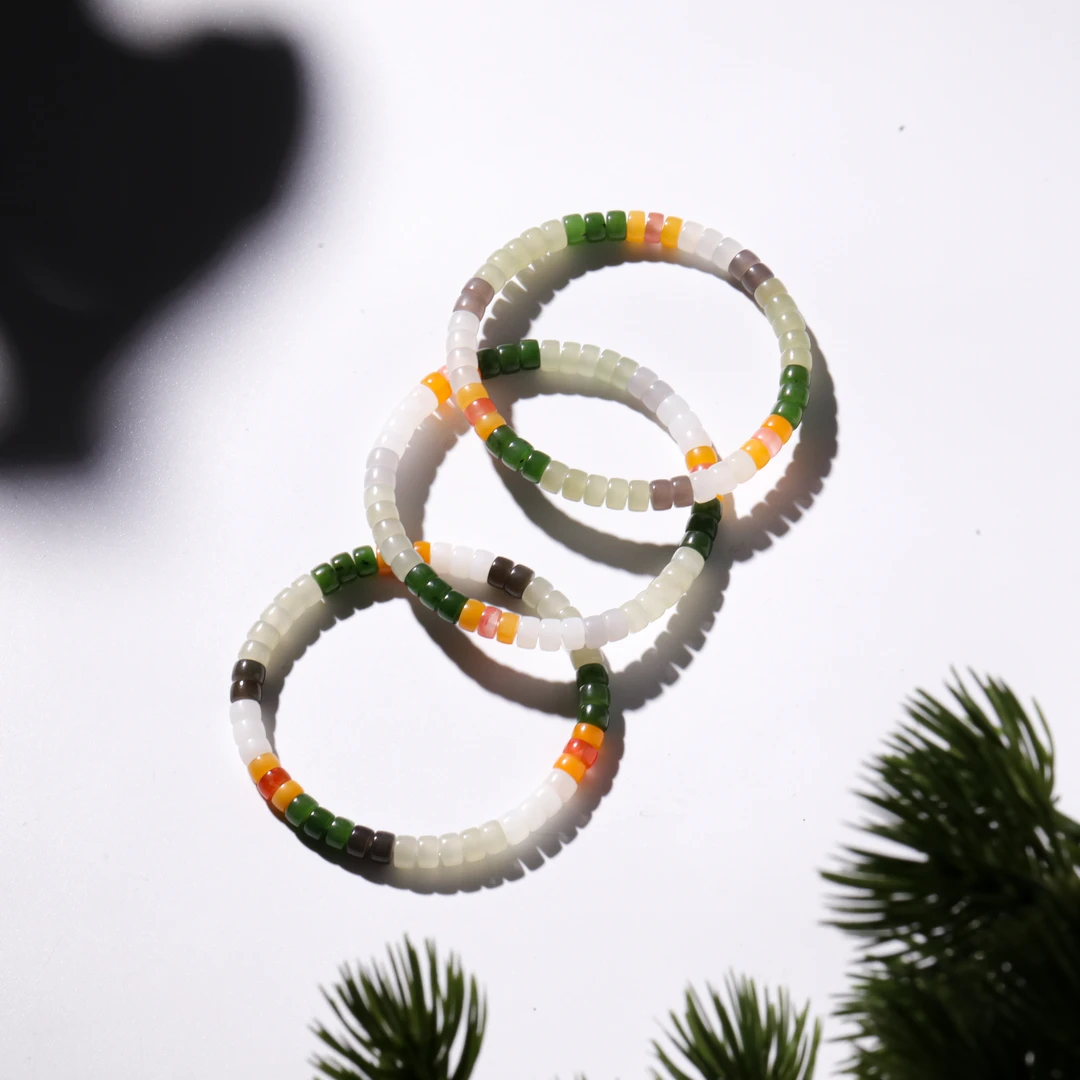 和田玉多宝切片单圈手串 6mm 14.5g 多样性发货，发其一 ZZ1218-04