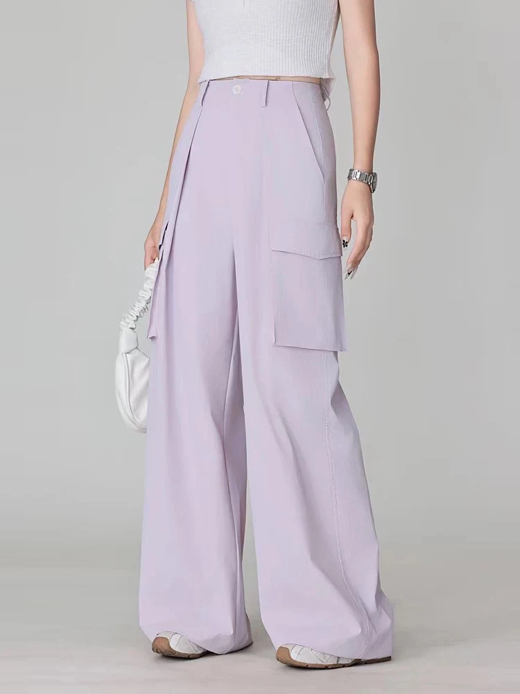 三防工艺立体口袋阔腿直筒时尚工装裤8797